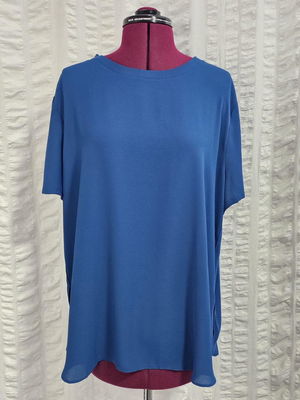 LOFT Blue Relaxed Short Sleeve Loose Flowy Lightweight Top Blouse